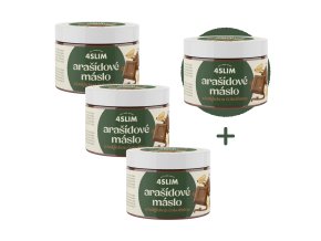 3+1 ZDARMA 4Slim: Arašídové máslo s belgickou čokoládou (500 g)