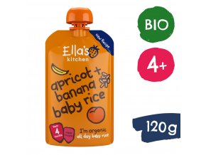 Ella's Kitchen BIO Dětská rýže, banán a meruňka (120 g)