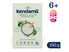 Kendamil Mléčná kaše s brokolicí, květákem a rajčaty (150 g)