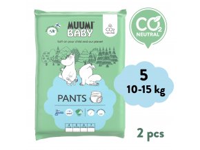 Muumi Baby Pants 5 Maxi+ 10-15 kg (2 ks), kalhotkové eko pleny
