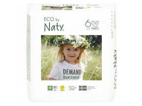 Eco by Naty XL 16+ kg (18 ks), eko plenkové kalhotky