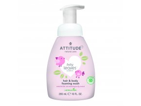 Attitude Baby leaves Dětská mycí pěna bez vůně 2v1 (295 ml)