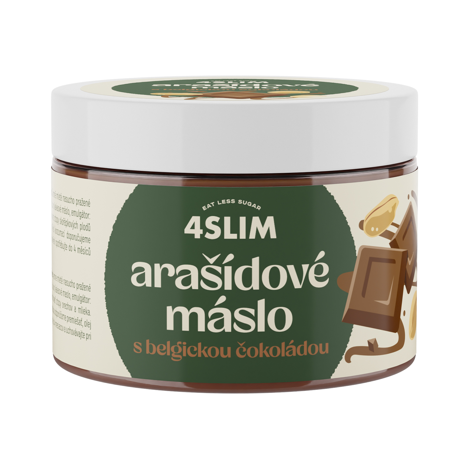 4Slim Arašídové máslo s belgickou čokoládou (500 g)