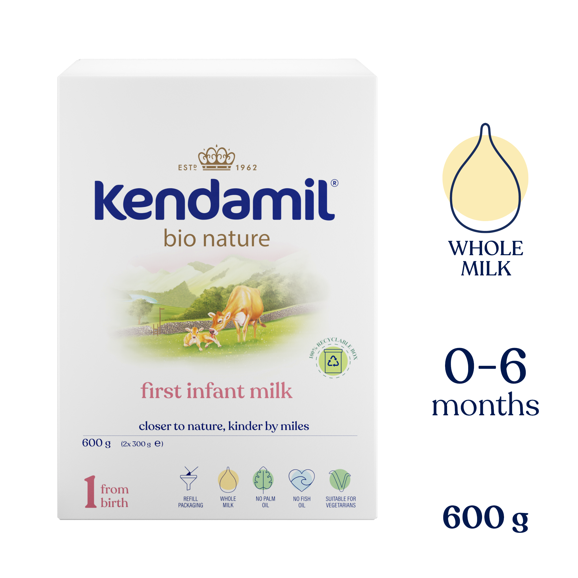 Levně Kendamil BIO Nature 1 (600 g)