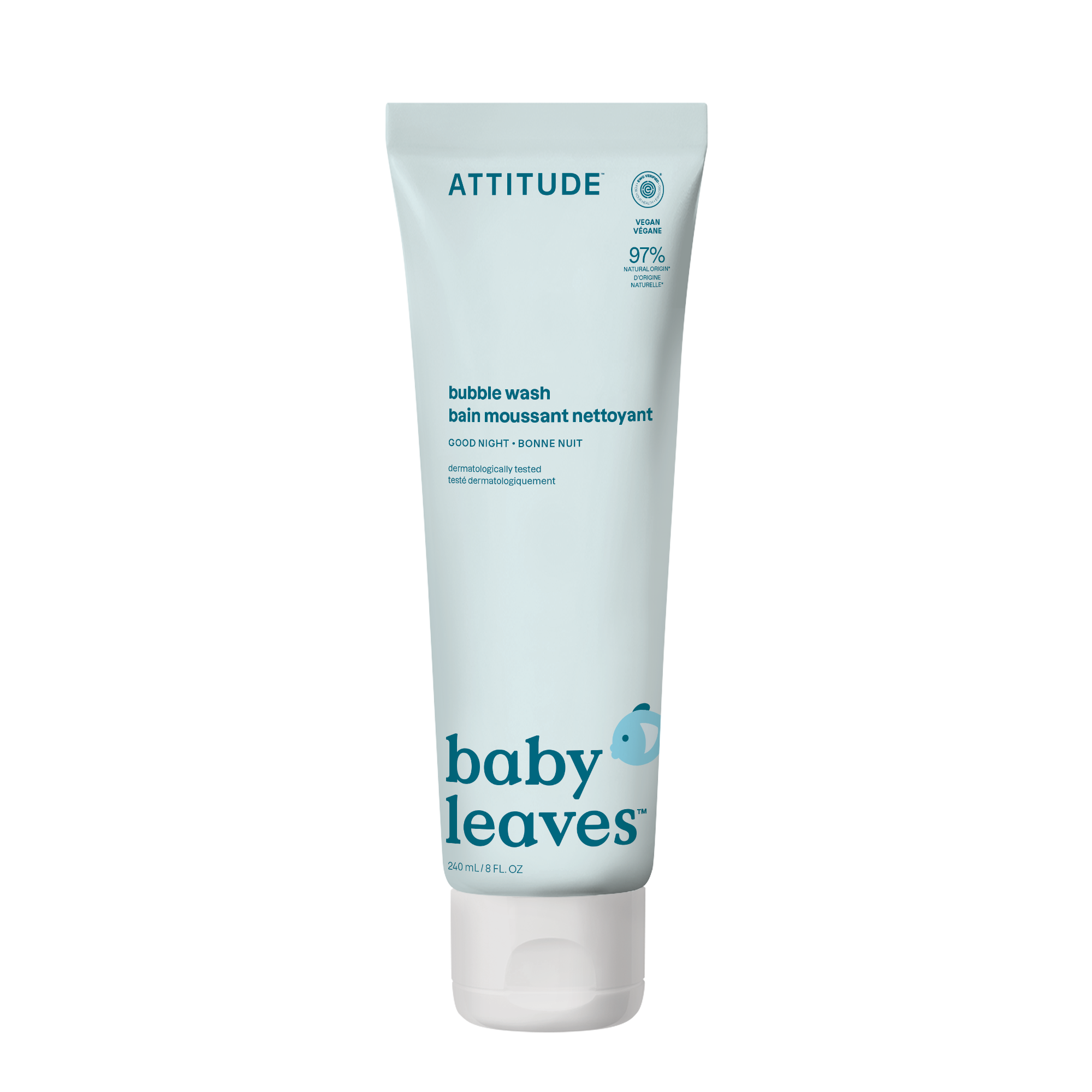 Dětská pěna do koupele ATTITUDE Baby leaves s vůní Good night 240 ml