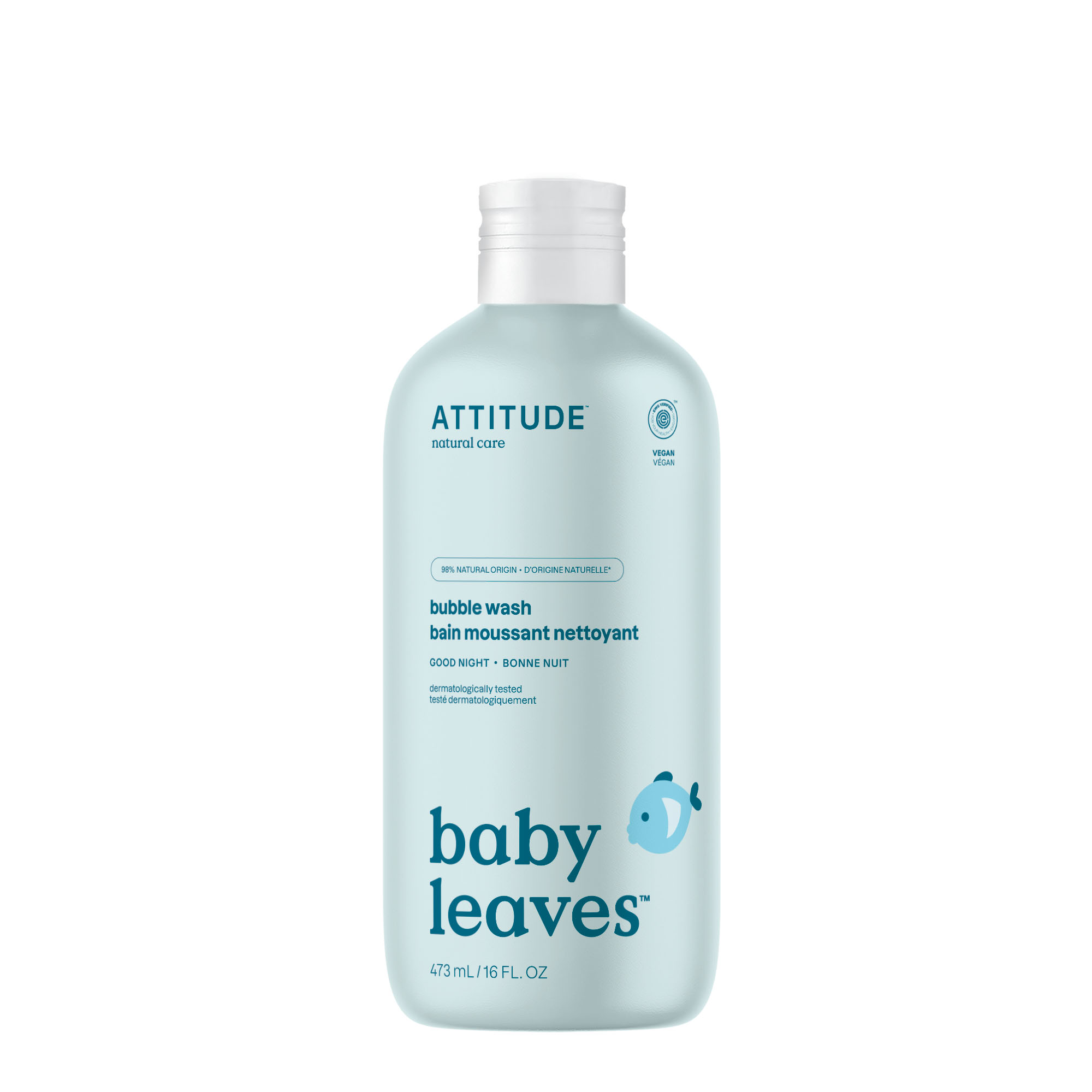 Levně Dětská pěna do koupele ATTITUDE Baby leaves s vůní Good night 473 ml