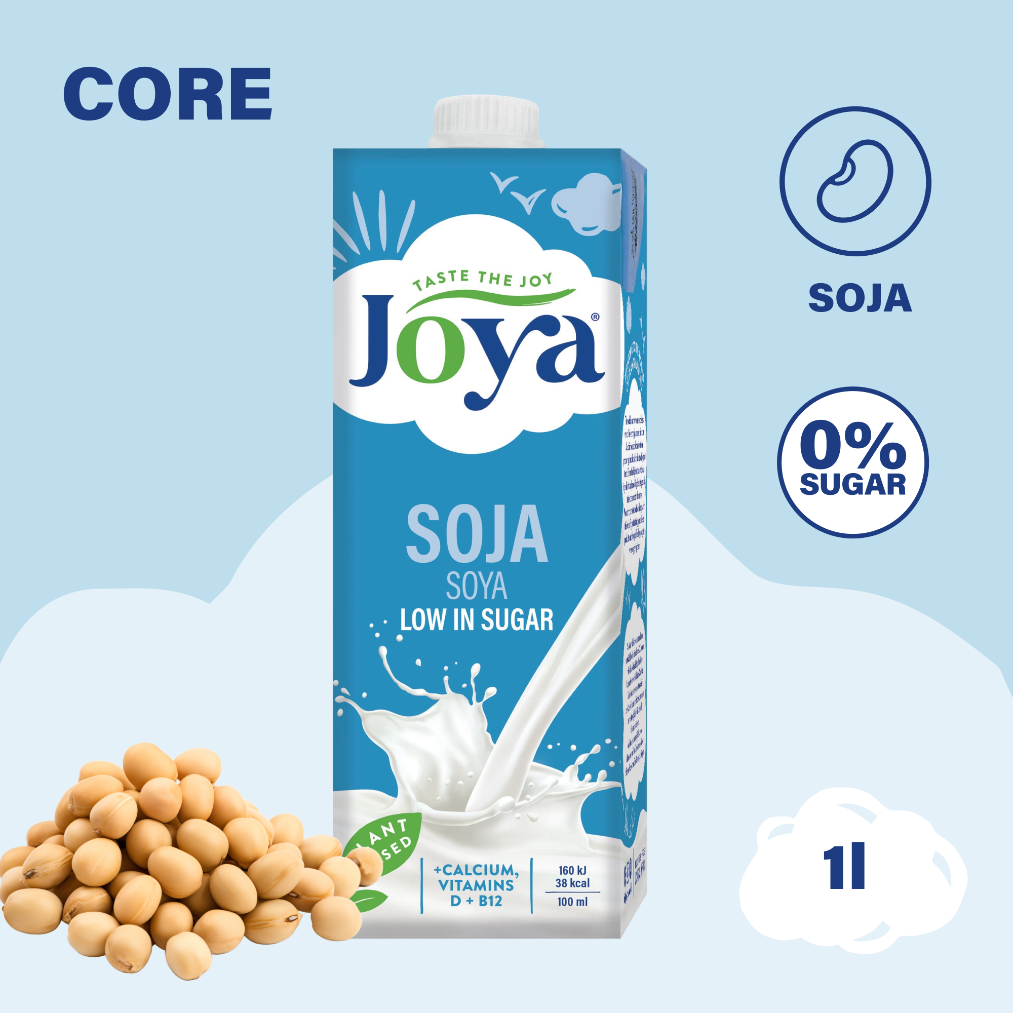 JOYA Sójový nápoj se sníženým obsahem cukru (1 l)