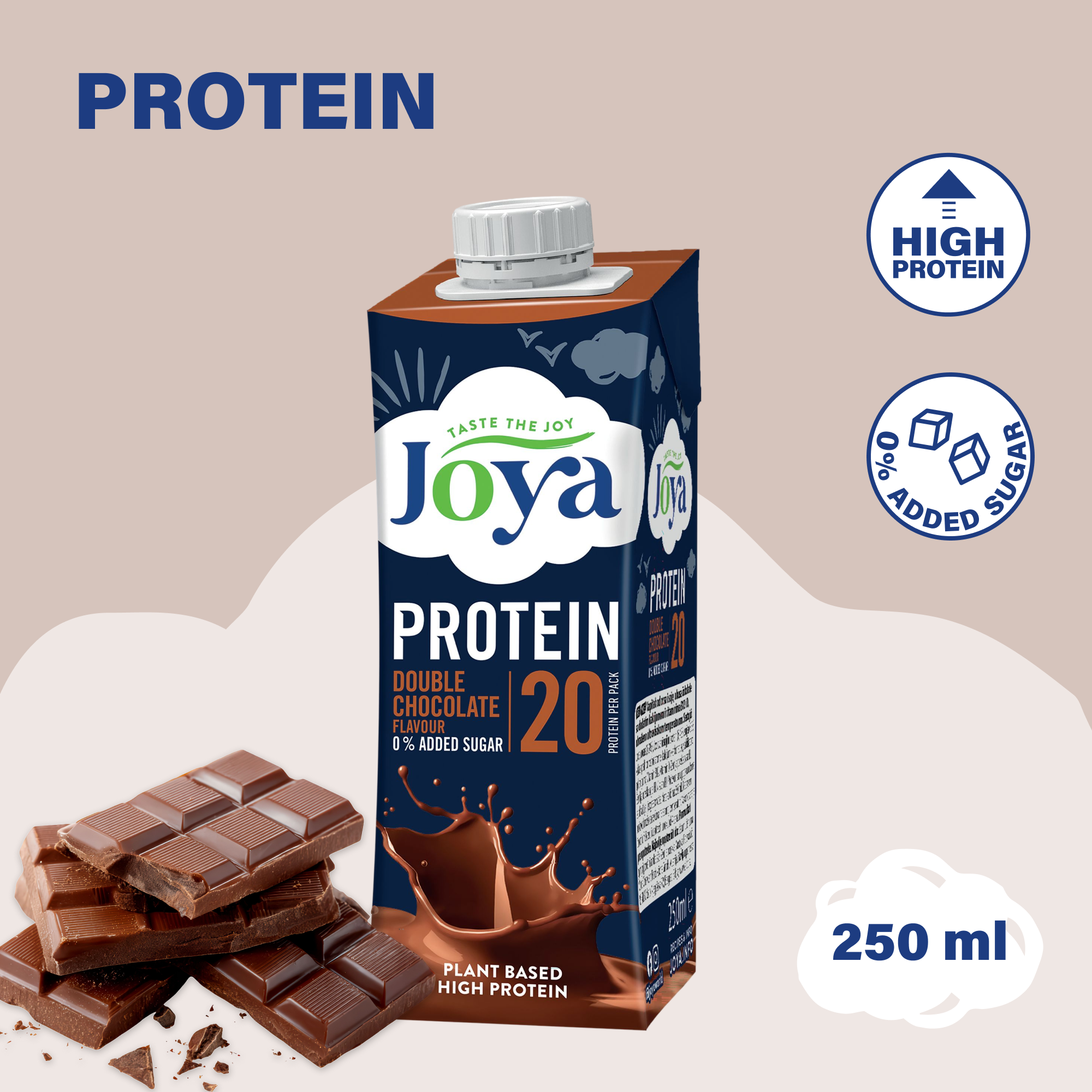 JOYA PROTEIN Ovesný nápoj s příchutí čokolády bez přidaného cukru (250 ml)