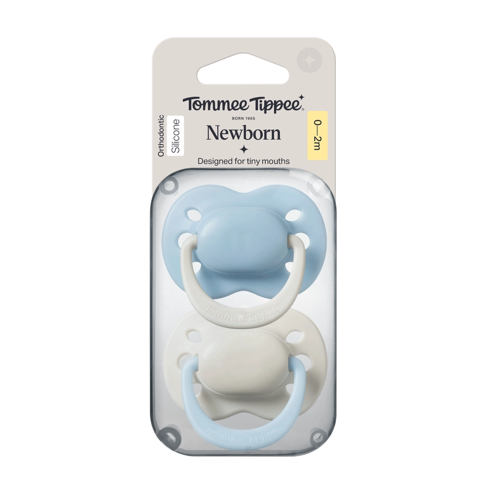 Tommee Tippee Newborn silikonový dudlík 0-2m, 2 ks, BOY, více barevných variant