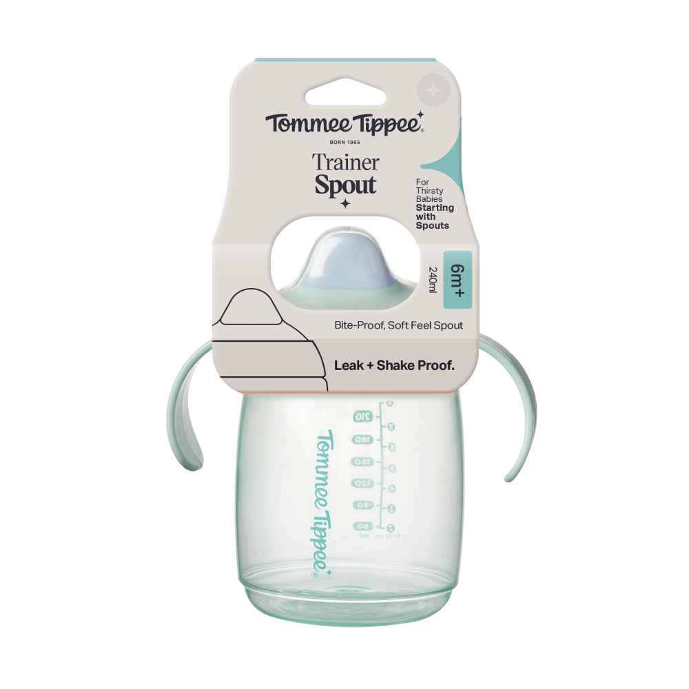 Tommee Tippee Tréninkový hrneček se savičkou, 240 ml, 6m+, zelený