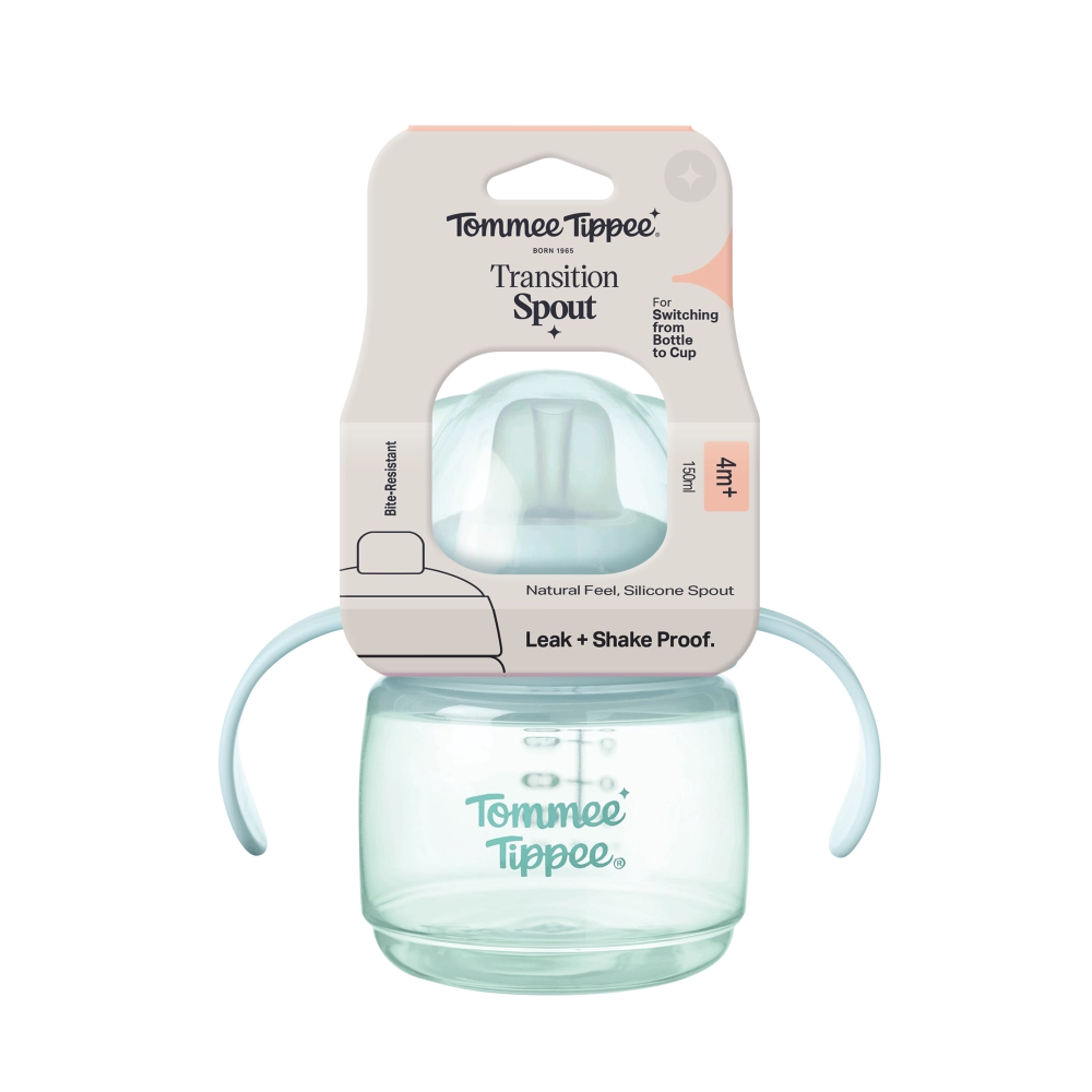 Tommee Tippee Transition netekoucí hrneček s hubičkou, 150 ml, 4m+, zelený