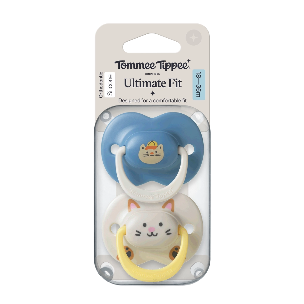 Tommee Tippee Ultimate Fit DECO silikonový dudlík 18-36 m, 2 ks, BOY, více barevných variant
