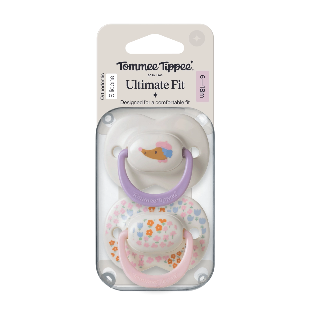 Tommee Tippee Ultimate Fit DECO silikonový dudlík 6-18 m, 2 ks, GIRL, více barevných variant