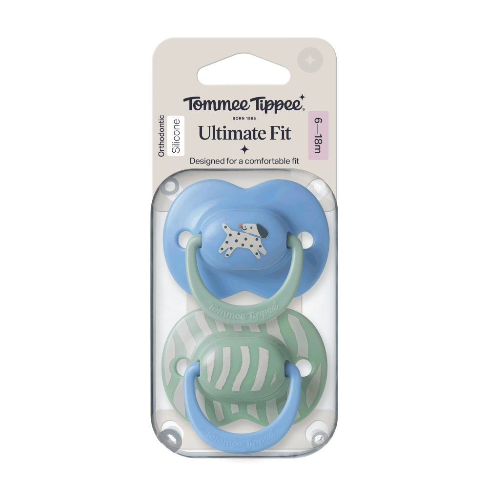 Tommee Tippee Ultimate Fit DECO silikonový dudlík 6-18 m, 2 ks, BOY, více barevných variant