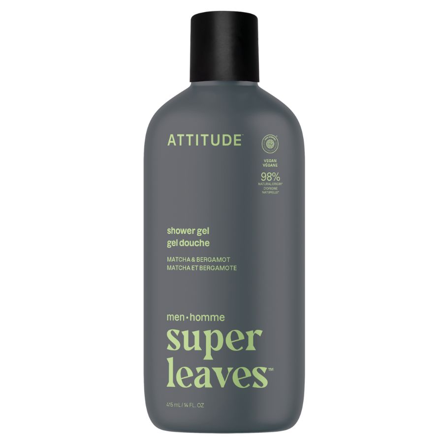Pánský sprchový gel ATTITUDE Super leaves - matcha a bergamot 415 ml