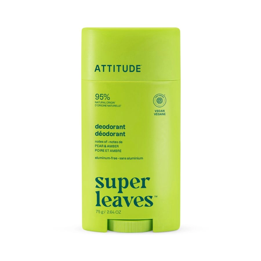 Deodorant bez hliníku ATTITUDE Super leaves - hruška a amber 75 g