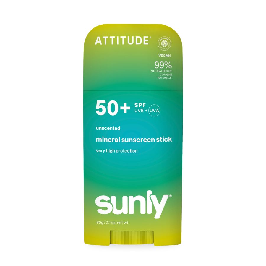 Minerální opalovací krém ATTITUDE Sunly (SPF 50) bez vůně 60 g