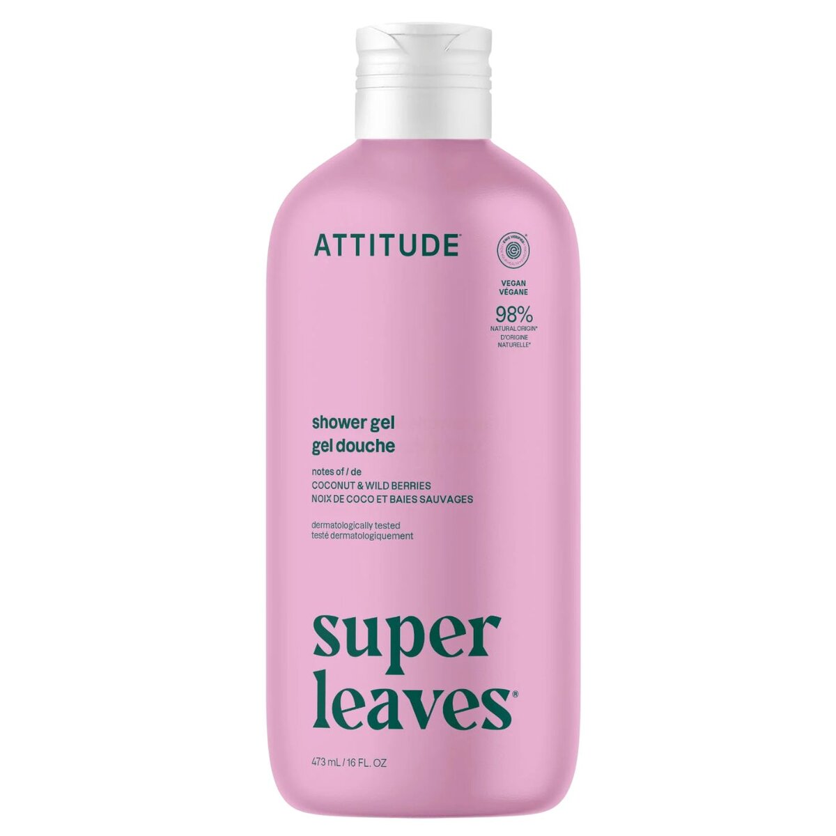 Sprchový gel ATTITUDE Super leaves - kokos a lesní plody 473 ml