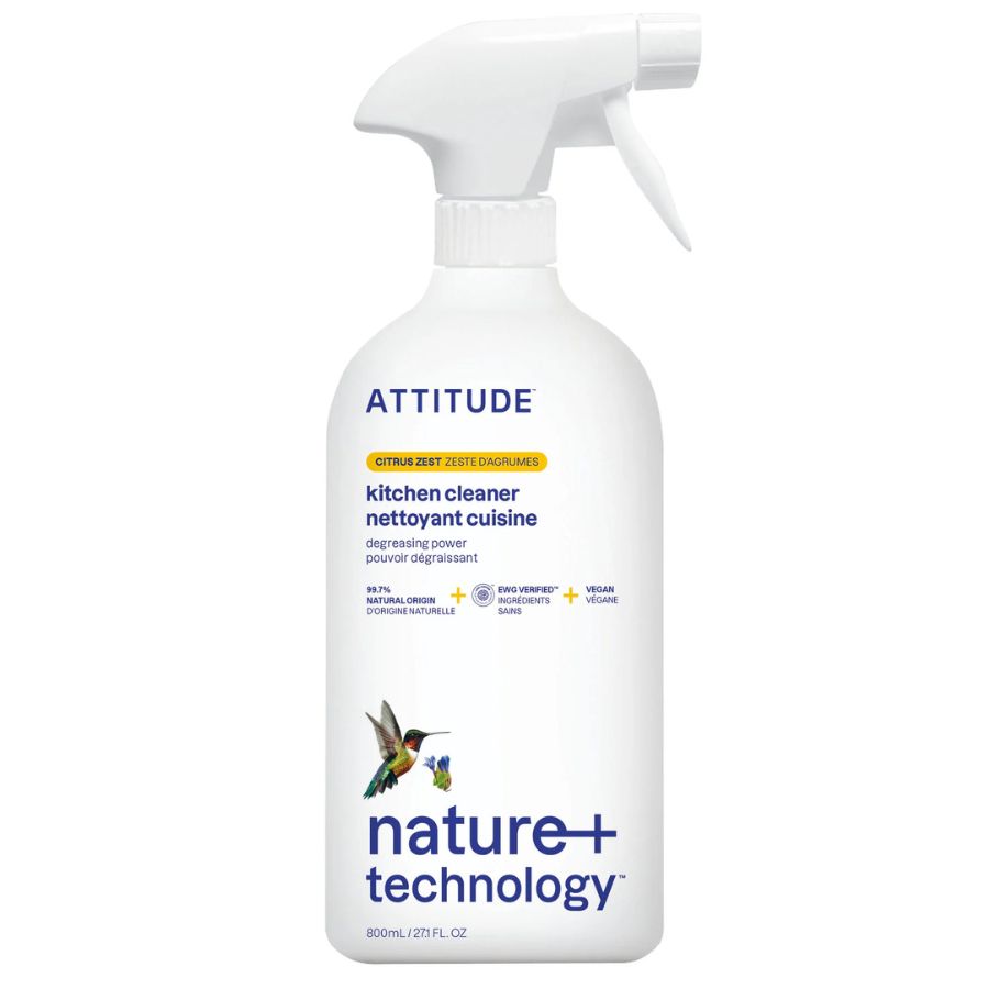 Levně Čistič na kuchyně ATTITUDE s vůní citronové kůry s rozprašovačem 800 ml