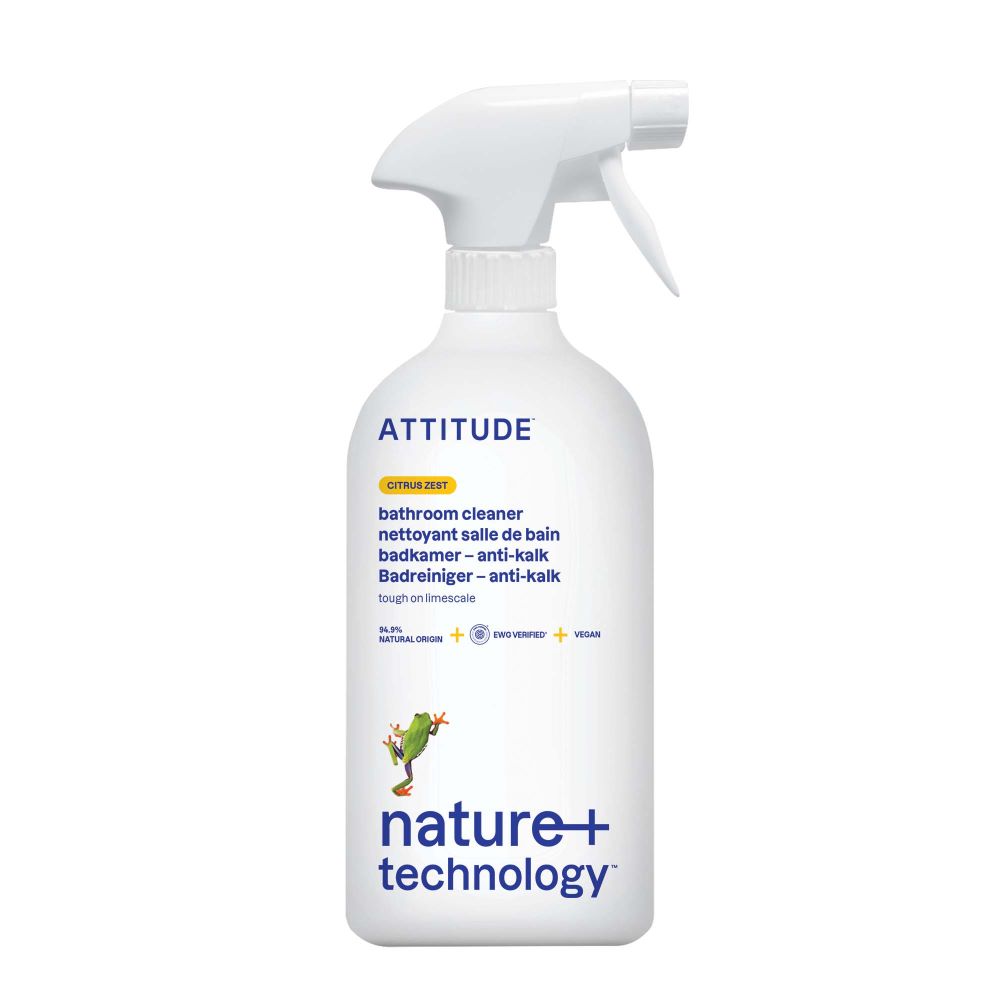 Levně Čistič na koupelny ATTITUDE s vůní citronové kůry s rozprašovačem 800 ml