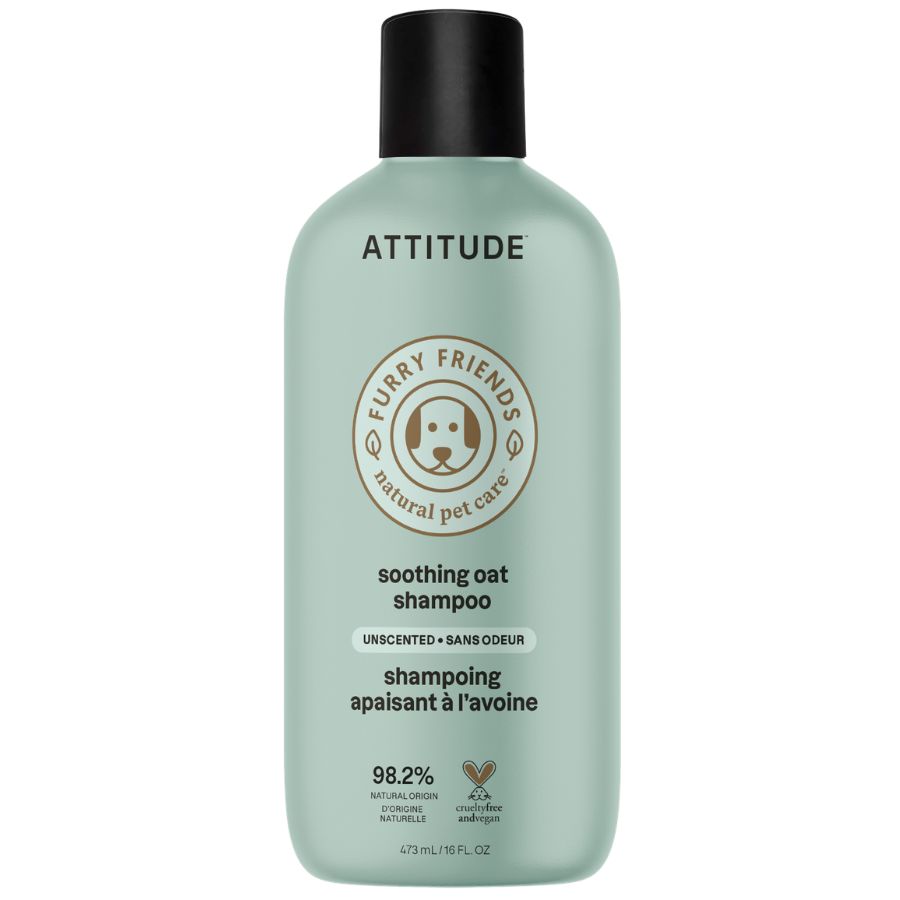 Přírodní zklidňující šampon ATTITUDE Furry Friends pro zvířecí mazlíčky - s ovsem 473 ml