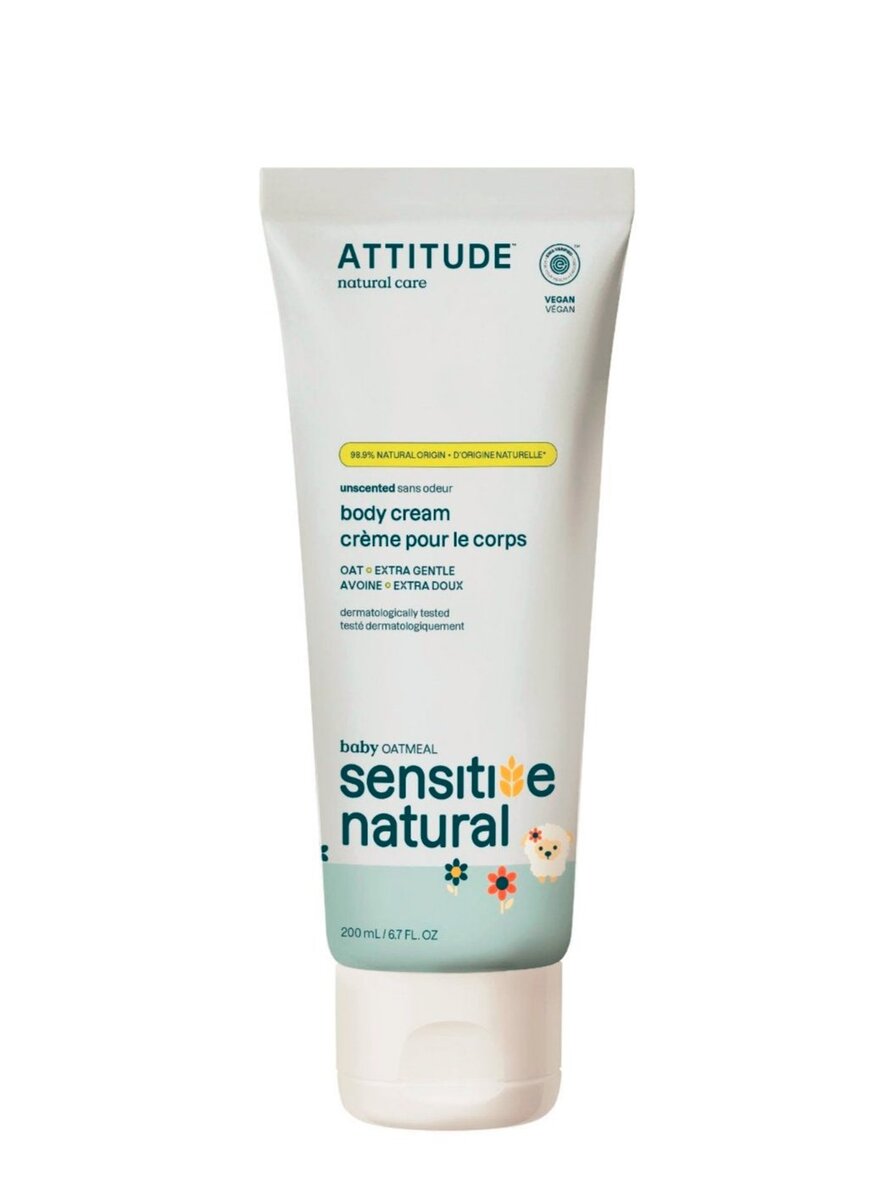 Levně Hydratační zklidňující dětský krém ATTITUDE s ovsem - pro citlivou pokožku 200 ml