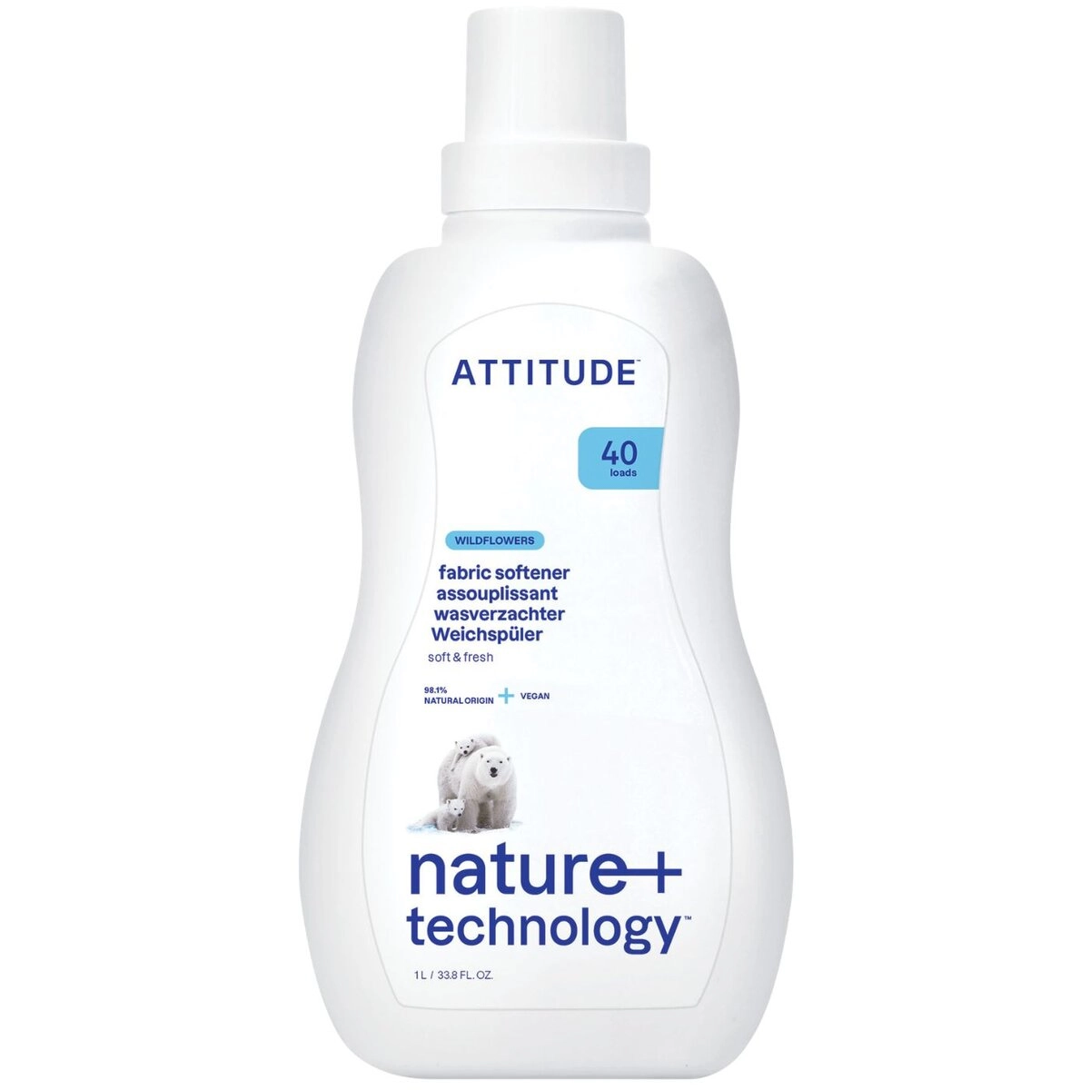 Aviváž ATTITUDE s vůní lučních květin 1000 ml (40 pracích dávek)