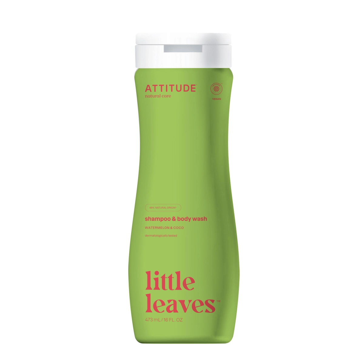 Dětské tělové mýdlo a šampon 2v1 ATTITUDE Little leaves s vůní melounu a kokosu 473 ml