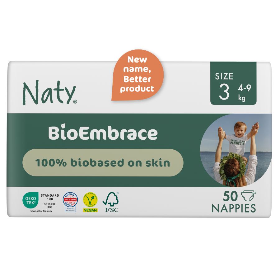 Plenky Naty BioEmbrace Midi 4 - 9 kg - ECONOMY PACK (50 ks)