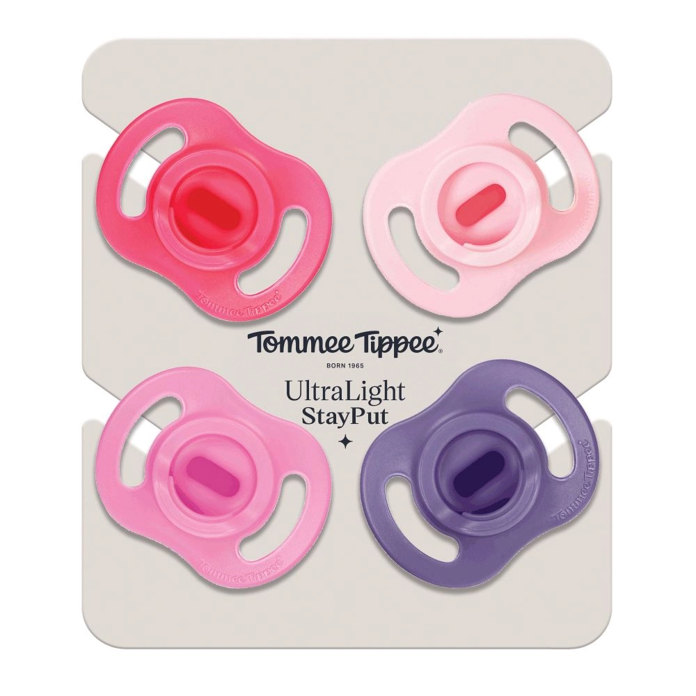 Tommee Tippee Ultra-light silikonový dudlík 18-36m, Girl, 4 ks