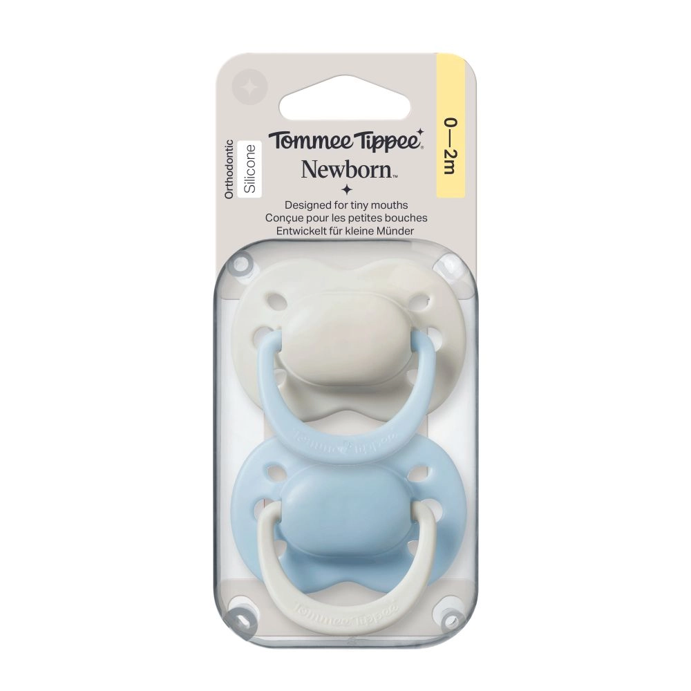 Tommee Tippee Newborn silikonový dudlík 0-2m, Boy, 2 ks