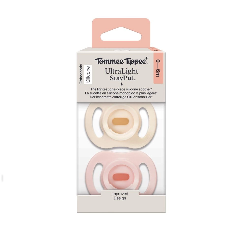 Tommee Tippee Ultra-light silikonový dudlík 0-6m, Girl, 2 ks