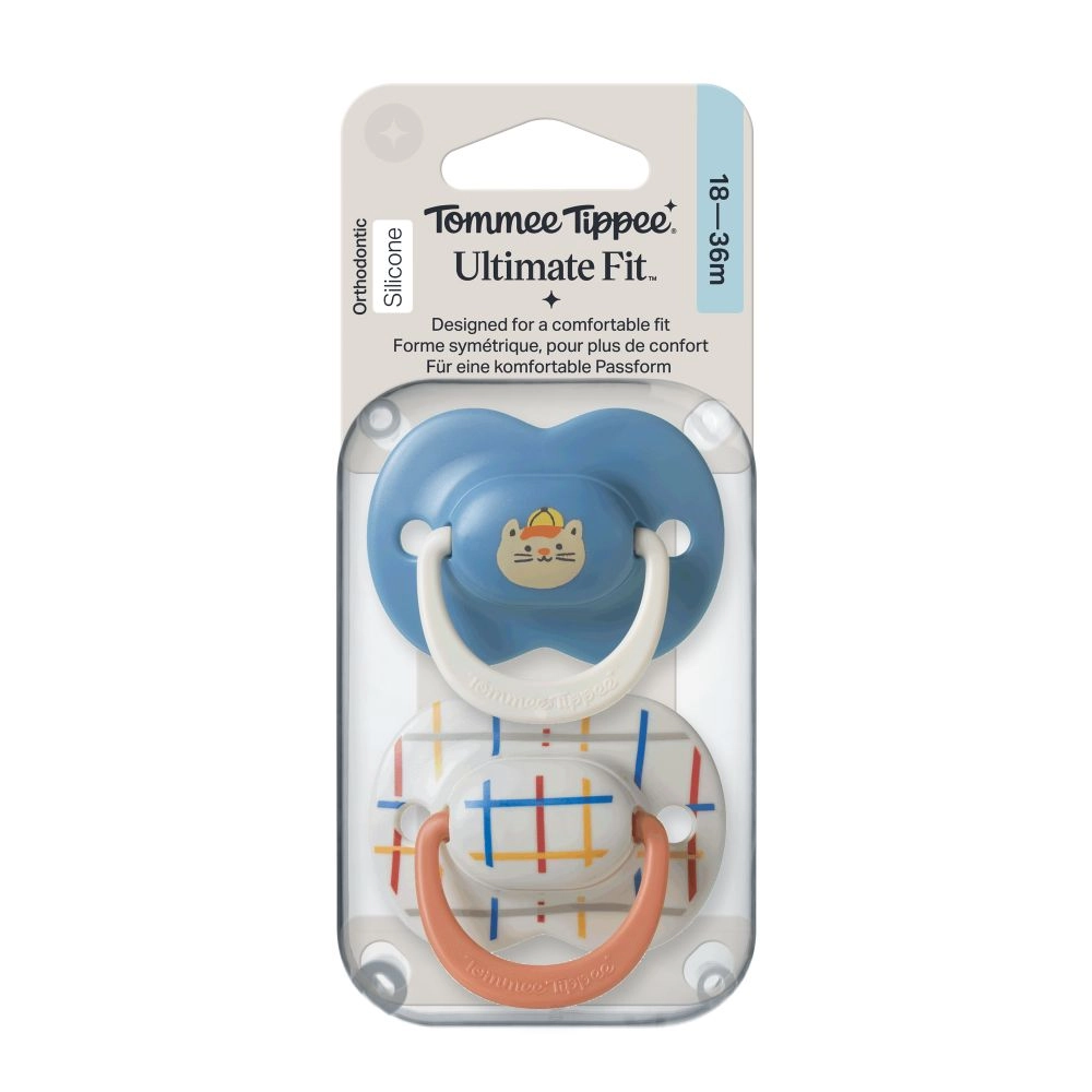 Tommee Tippee Ultimate Fit silikonový dudlík 18-36m, Girl, 2 ks