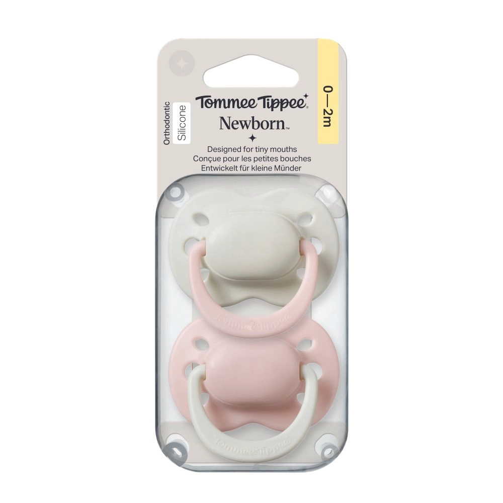 Tommee Tippee Newborn silikonový dudlík 0-2m, Girl, 2 ks