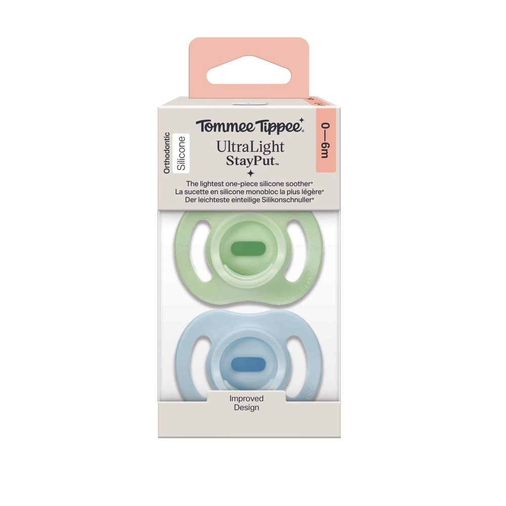 Tommee Tippee Ultra-light silikonový dudlík 0-6m, Boy, 2 ks
