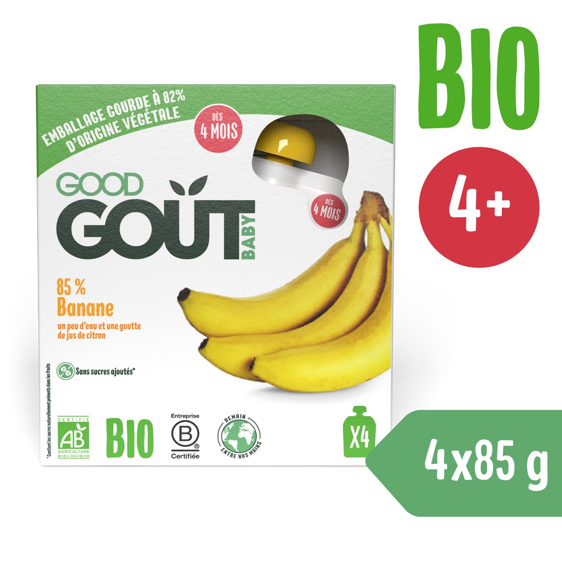 Good Gout BIO Banán (4x85 g)