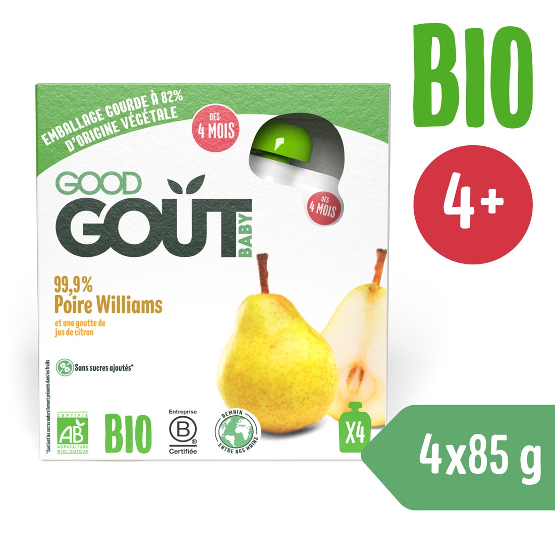 Good Gout BIO Hruška (4x85 g)