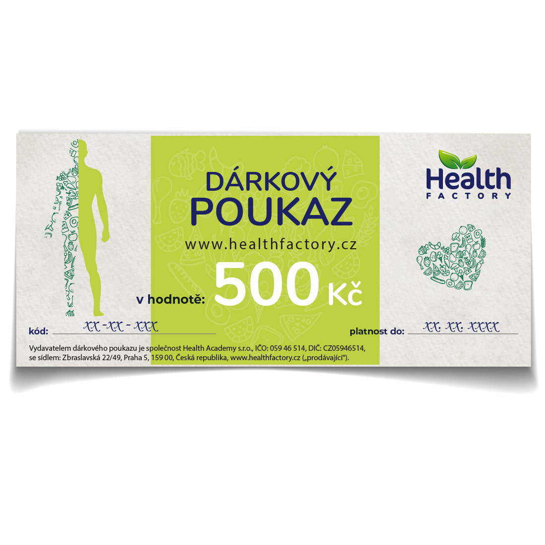 Elektronický dárkový poukaz na 500 Kč