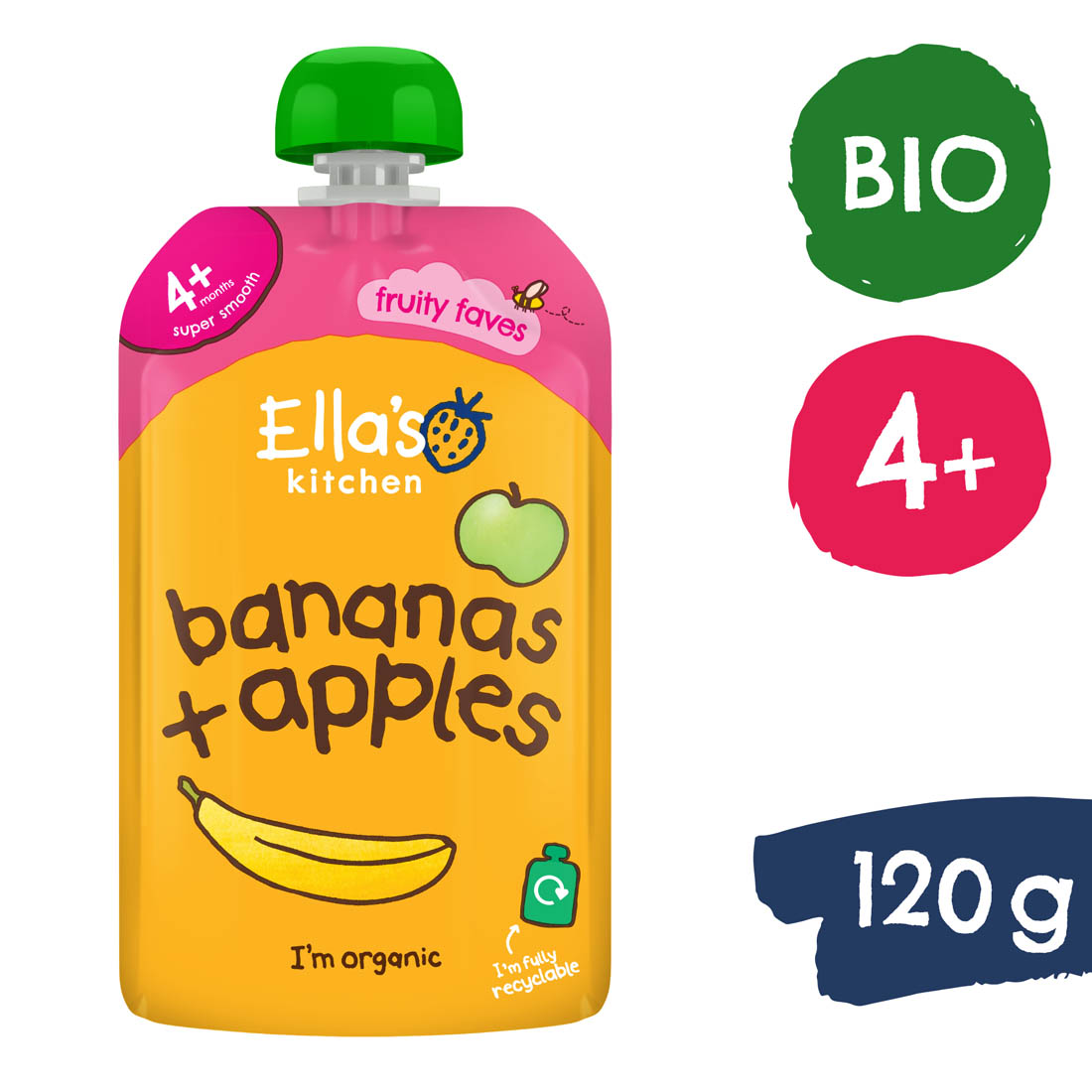 Ella's Kitchen BIO Jablko a banán (120 g)