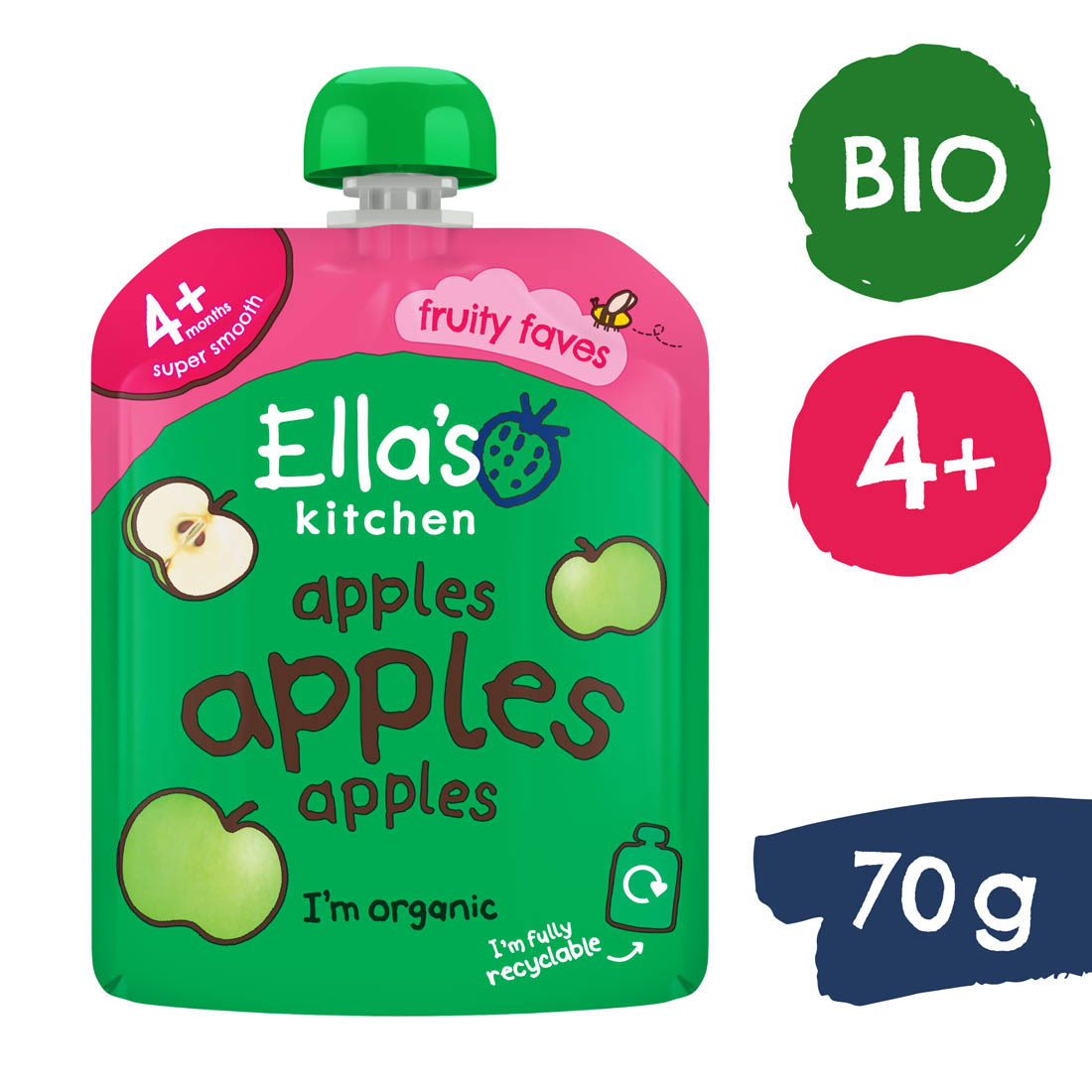 Levně Ella's Kitchen BIO Jablečná svačinka (70 g)