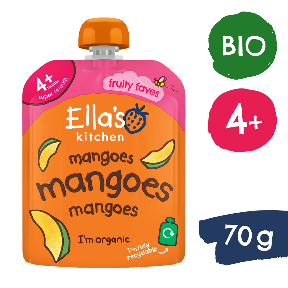 Ella's Kitchen BIO Mangová svačinka (70 g)