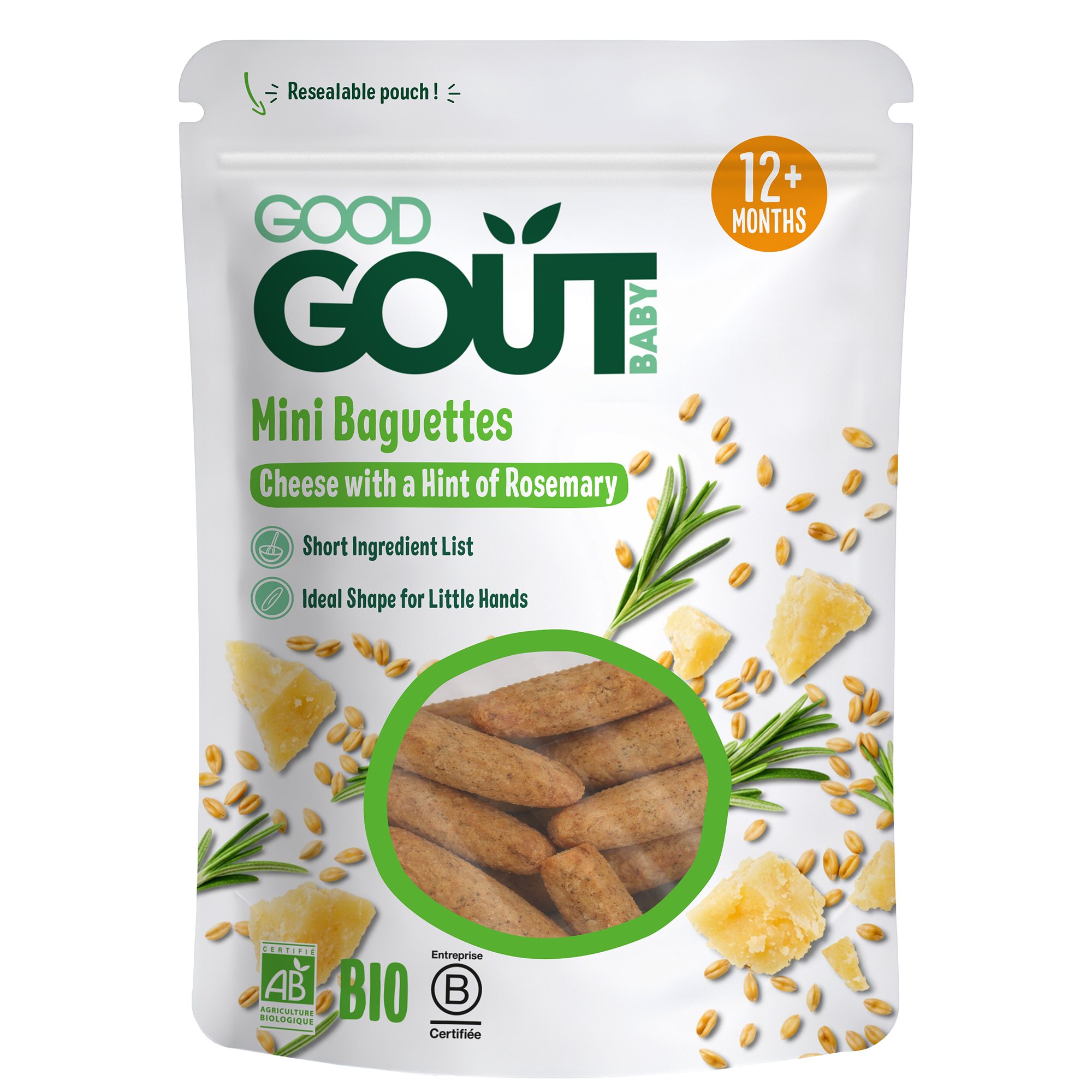 Good Gout BIO Mini bagetky s rozmarýnem a sýrem (70 g)