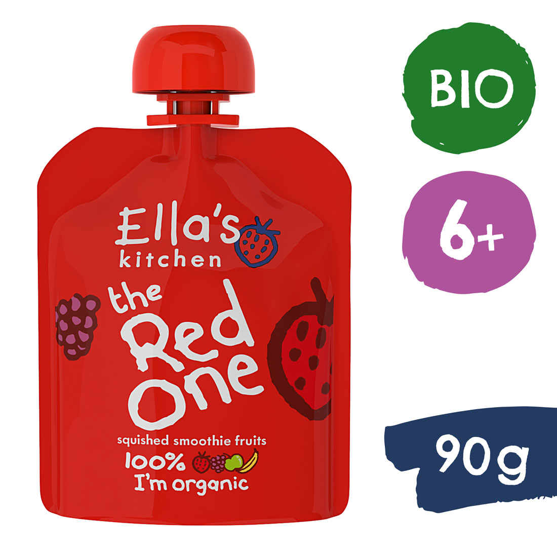 Ella's Kitchen BIO RED ONE ovocné pyré s jahodami (90 g)