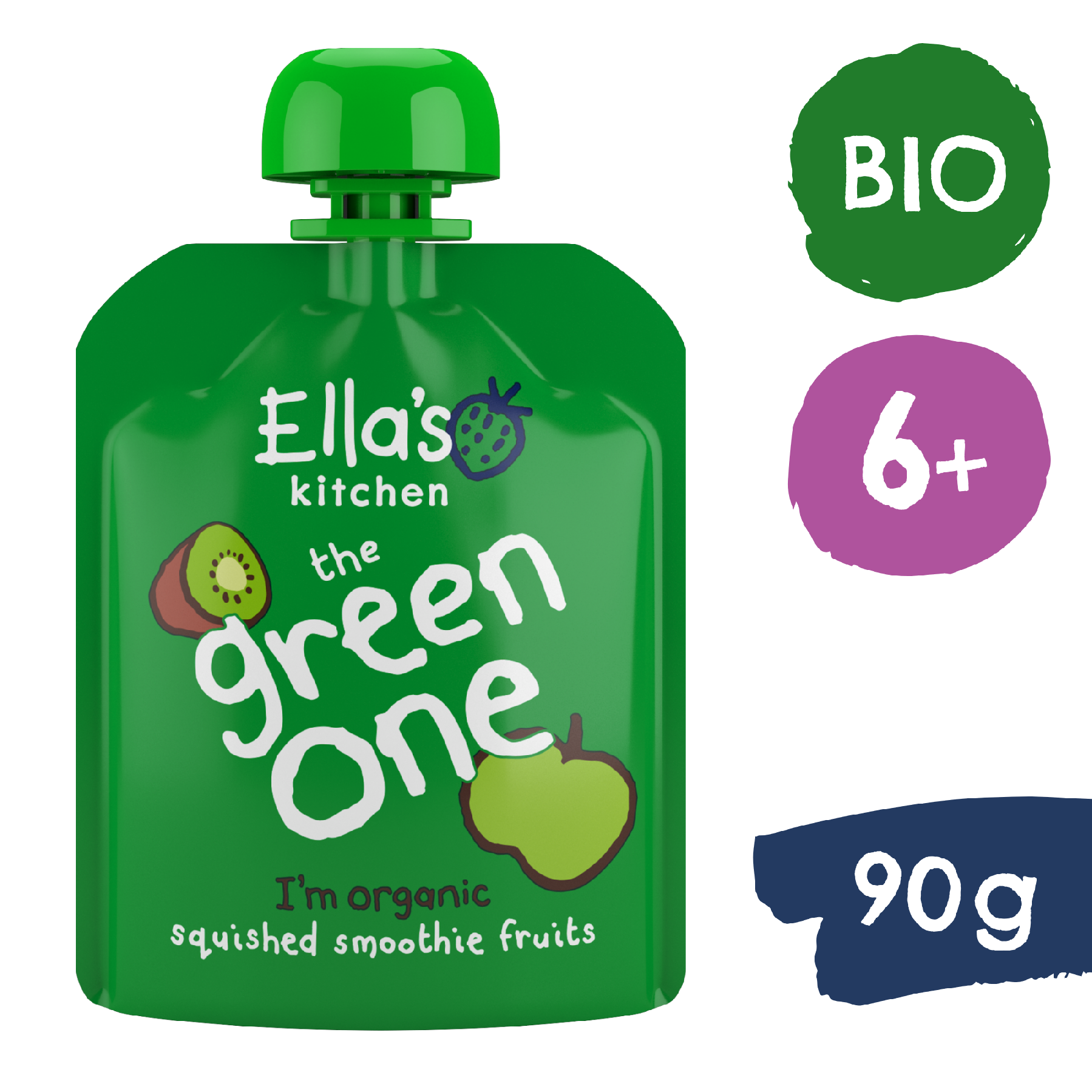 Ella's Kitchen BIO GREEN ONE Kiwi s jablkem a banánem (90 g)