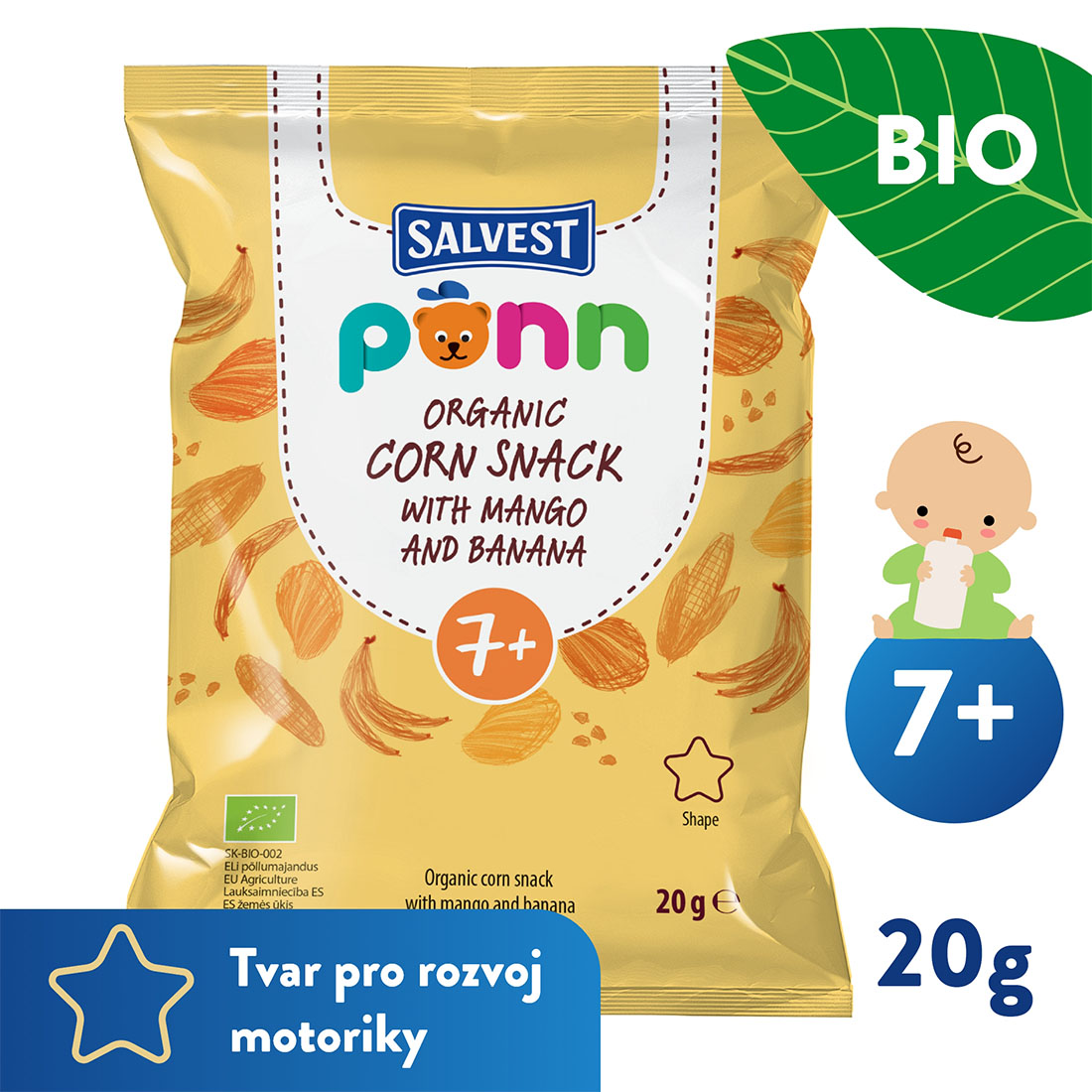 SALVEST Põnn BIO Mangové křupky (20 g)