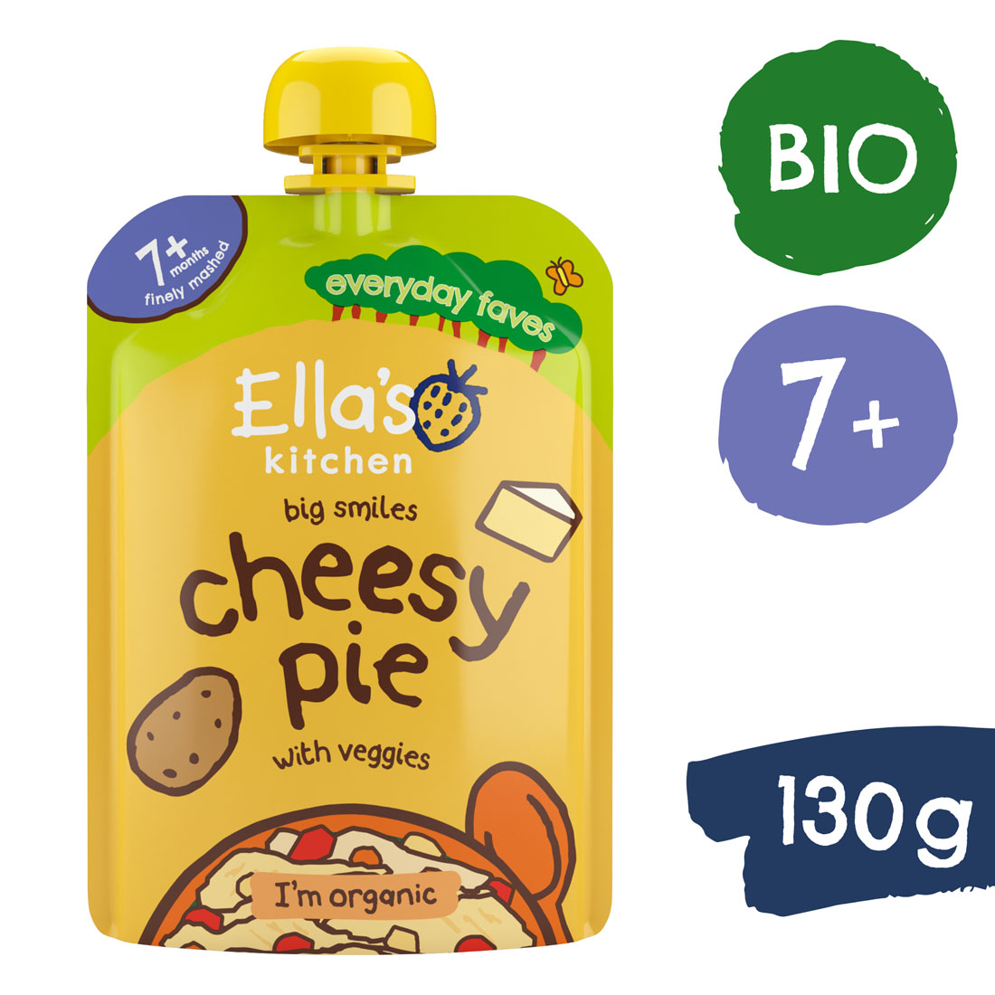 Ella's Kitchen BIO Sýrový koláč se zeleninou (130 g)