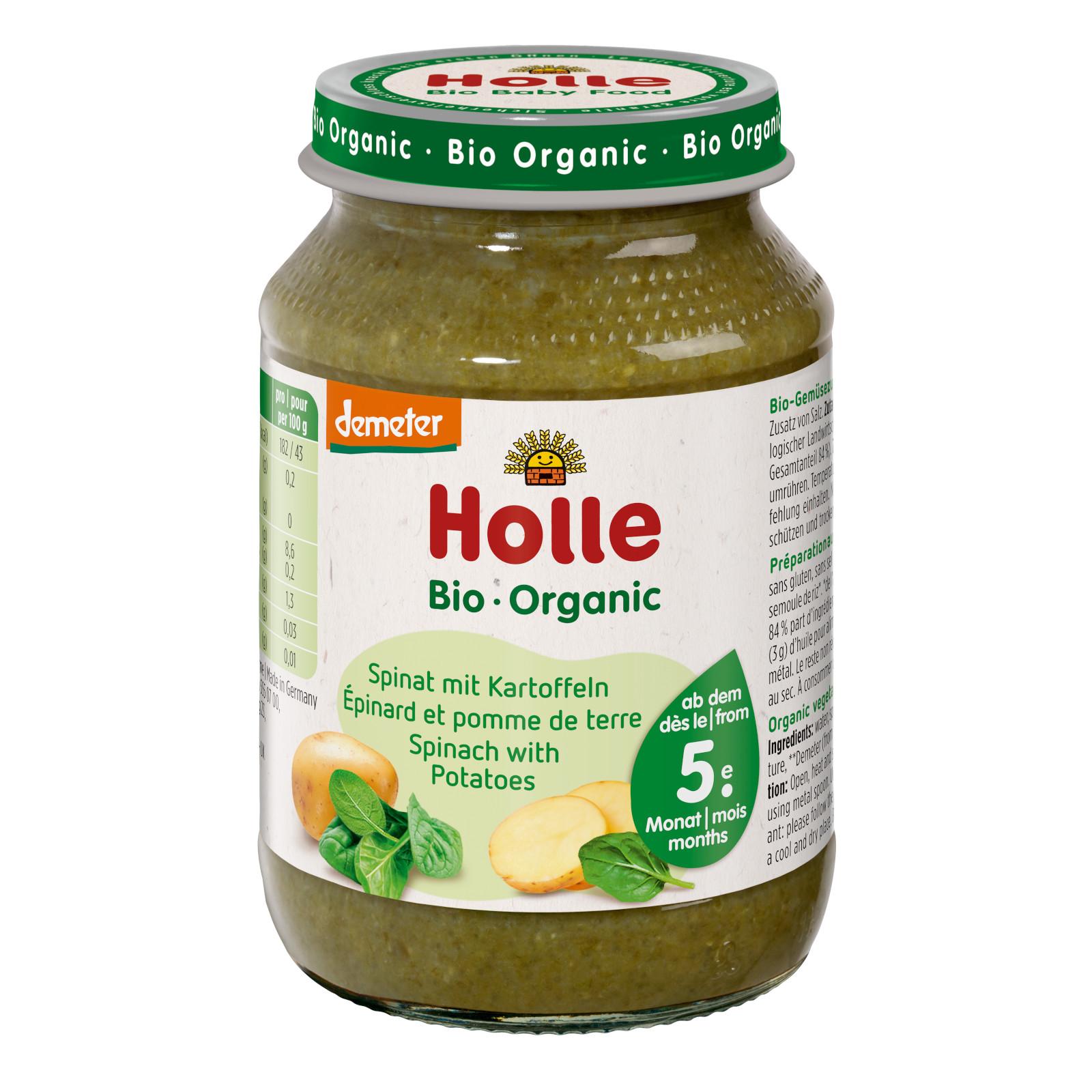 Holle BIO Špenát s bramborem (190 g)