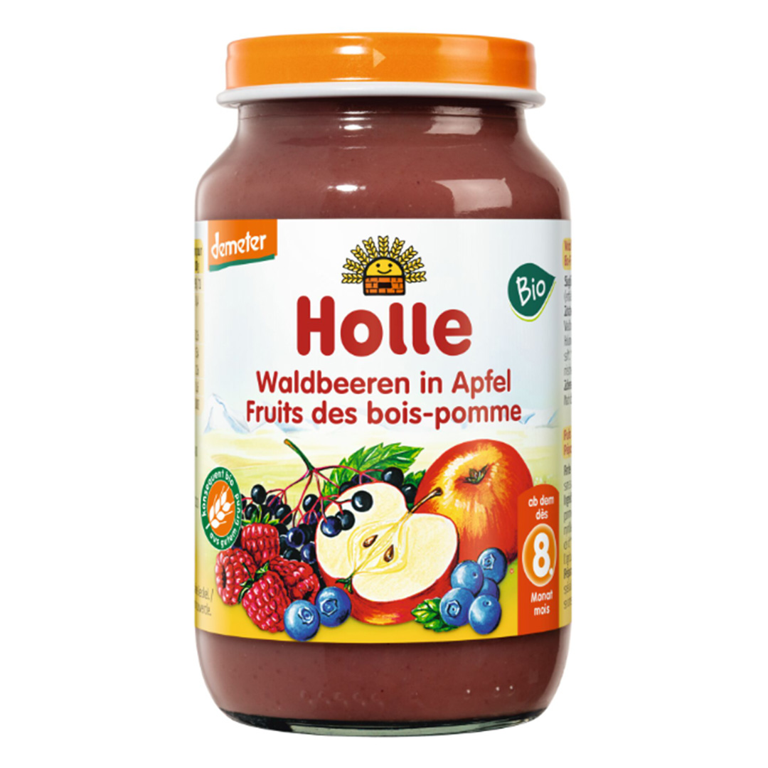 Holle BIO Lesní plody v jablku (220 g)
