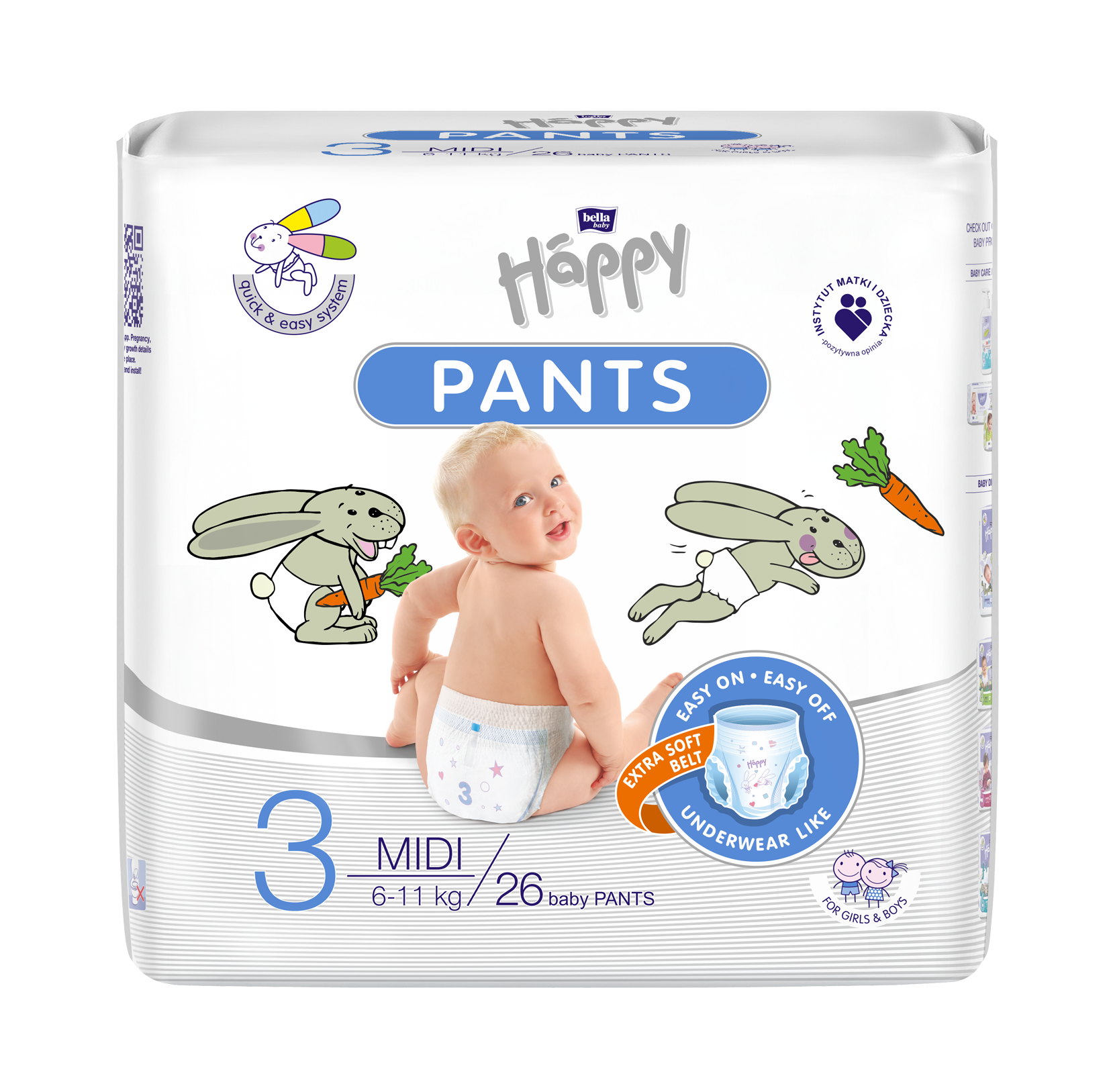 Bella Happy Pants Midi 6-11 kg 26 ks
