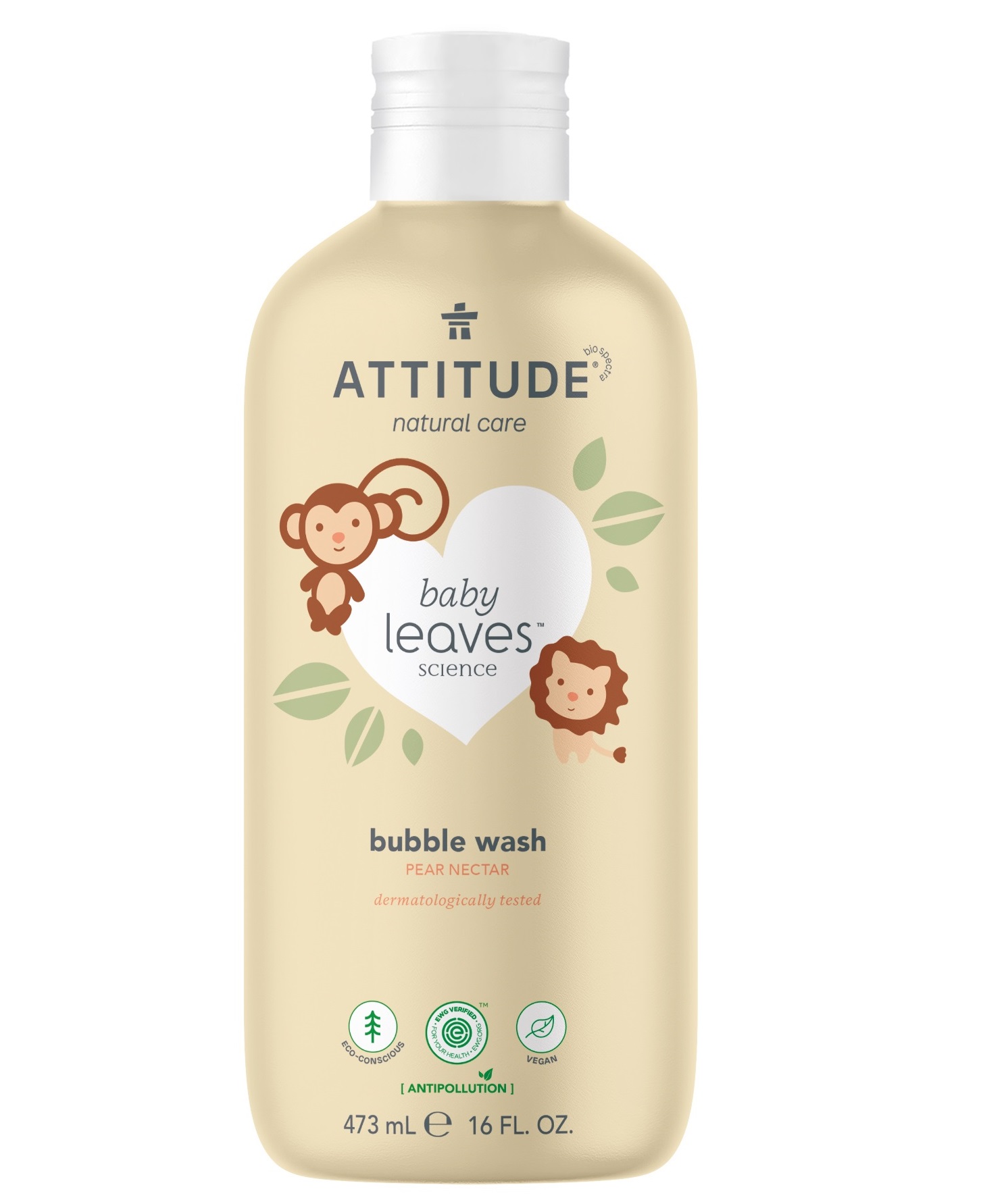Attitude Baby Leaves Dětská pěna do koupele s vůní hruškové šťávy (473 ml)